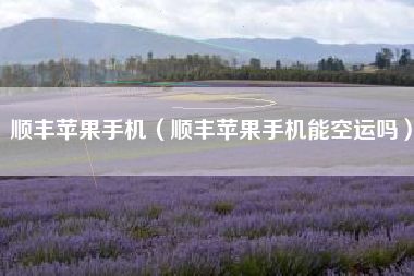 顺丰苹果手机（顺丰苹果手机能空运吗）